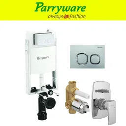 Half Frame Concealed Cistern, with divater body upper Euclid set of 1 pic 120 Dual Flush Tank-picture-29