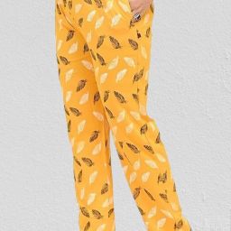 Women Printed Yellow Track Pants-image-66