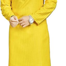 Men Cotton Blend Kurta Pyjama Set-image-50