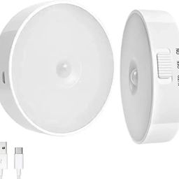 VFL Cool White Light Wireless USB Rechargeable ABS Round Intelligent Body Induction Motion Sensor Light-13