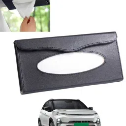 Universal Leatherite Rectangle Black Tissue Box For Car/office/Home-194 Vehicle Tissue Dispenser-image-58