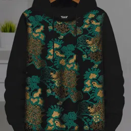 Men Full Sleeve Graphic Print Hooded Sweatshirt-image-2