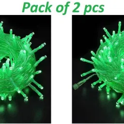 36 LEDs 12 m Green Steady Ball Rice Lights-11