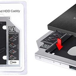 GIPTIP 2.5''Internal SATA 2nd HDD 9.5MM CADDY CD/DVD-ROM to Expanded Data Storage 2.5 inch 9.5 MM Universal HDD Caddy Internal Hard Drive Enclosure-image-2