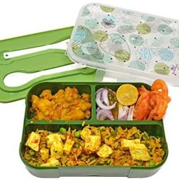 Rapid 3-Compartment Leakproof Lunch Box | BPA-Free, for Office, School & Travel 3 Containers Lunch Box-image-49