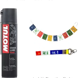 C2 Chain Lube+Flag + Key Chain MC CARE C2 CHAIN LUBE ROAD Chain Oil-11