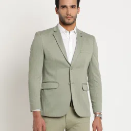 Men Self Design Single Breasted Casual Blazer-92