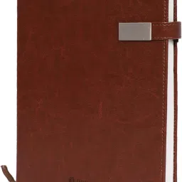 PU Leather Finish Hard Bound Executive Notebook Diary with Lock Regular Notebook Ruled 210 Pages-26