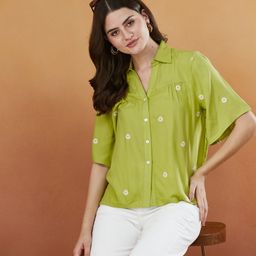 j turritopsis Women Relaxed Fit Fit Embroidered Casual Shirt-picture-26