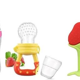 Baby fruit nibbler with fruit teether & spoon feeding bottle for feeding (Set 3)- Silicone-2