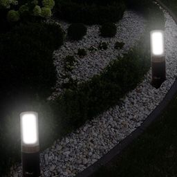 BENE Benjamin Bollard 2 Pieces Black & White Metal Self-Assembly Outdoor Lamps-image-71