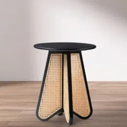 Canne End Table Black Colour-image-58