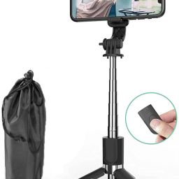 Huntindia R1 Phone Selfie Stick Holder +Bag Smart Selfie Phone Stand In Gimbal Stabilizer Tripod, Tripod Kit, Monopod-image-77