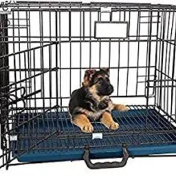 Poweder Coated Iron Cage with Removable Tray for Dog 18 Inch Black (Single Door) Hard Crate Pet Crate-image-64