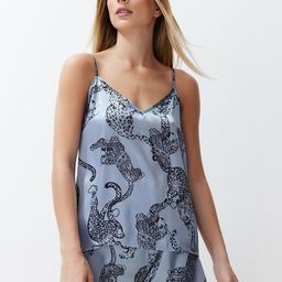 Trendyol Conversational Printed Night Wear Top & Shorts Set-picture-27