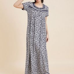 Sweet Dreams Ethnic Motifs Printed Maxi Nightdress-picture-53