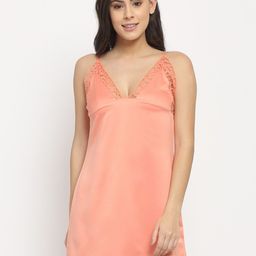 EROTISSCH Orange Satin Nightdress-image-10