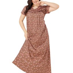 Soulemo Printed Pure Cotton Maxi Nightdress-image-26