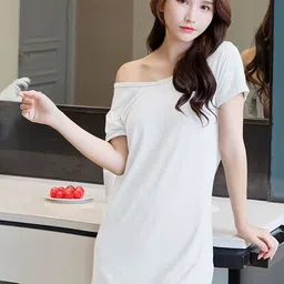 LULU & SKY Round Neck T-shirt Nightdress-image-48