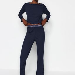 Trendyol Ribbed Night suit-13