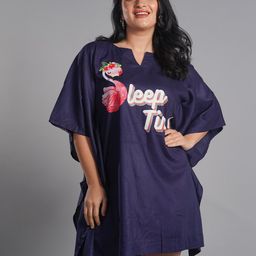 LetsDressUp Typography Printed Kaftan Nightdress-picture-42