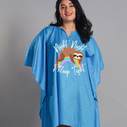 LetsDressUp Typography Printed Kaftan Nightdress-image-58