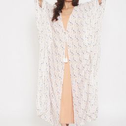 The Kaftan Company Floral Printed Maxi Modal Kaftan Nightdress-image-37