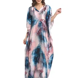 Claura Women Multi Color Kaftan Nightdress-image-8
