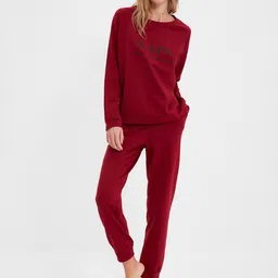 Trendyol Typography Printed Night suit-image-84