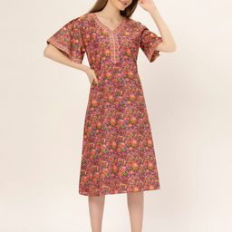 ETC Printed Pure Cotton Nightdress-image-96