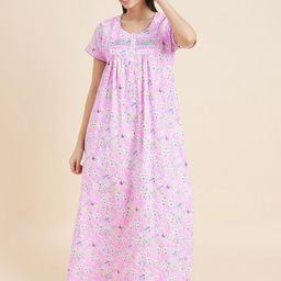 Sweet Dreams Floral Printed Maxi Nightdress-image-75