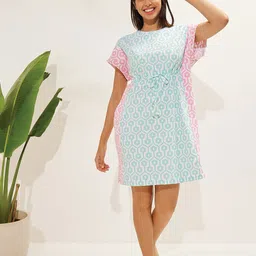 Sweet Dreams Ethnic Motifs Printed Nightdress-picture-41