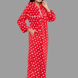 PALIVAL Polka Dots Printed Maxi Nightdress-image-100