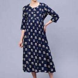 NIGHTSPREE Printed Maternity Maxi Nightdress-image-42