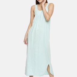 GOLDSTROMS Round Neck Sleeveless Pure Cotton Maxi Nightdress-picture-42