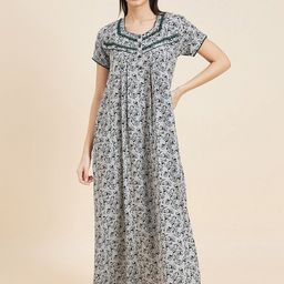 Sweet Dreams Green Floral Printed Maxi Nightdress-picture-44