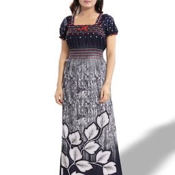 Inner Beats Floral Printed Maxi Nightdress-image-95