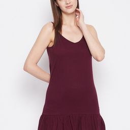 Hypernation Women Purple Nightdress-image-69