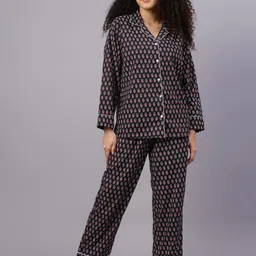 Safeera Printed Pure Cotton Night Suit-picture-38