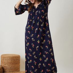 The Kaftan Company Floral Printed Maxi Nightdress-image-41