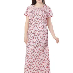 Soulemo Floral Printed Pure Cotton Maxi Nightdress-picture-48