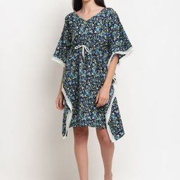 EROTISSCH Blue & Green Printed Kaftan Nightdress-picture-30