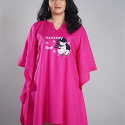 LetsDressUp Typography Printed Kaftan Nightdress-27