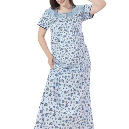 Soulemo Floral Printed Pure Cotton Maxi Nightdress-picture-18
