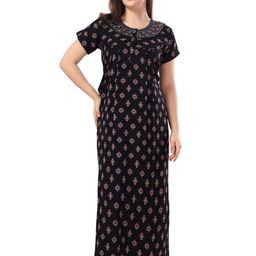 Soulemo Floral Printed Maxi Nightdress-image-77