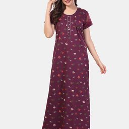 Be You Floral Printed Maxi Nightdress-picture-28