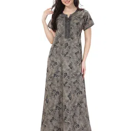 Soulemo Floral Printed Pure Cotton Maxi Nightdress-picture-11