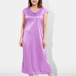 Be You 6 Pieces Satin Maxi Nightwear Set-image-19
