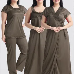 NIGHT KEYS Pack Of 4 Maxi Nightdress-image-96