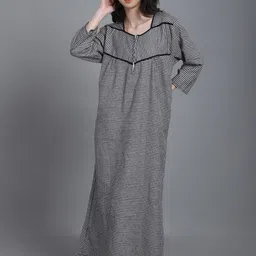 Shararat Checked Maxi Nightdress-picture-28